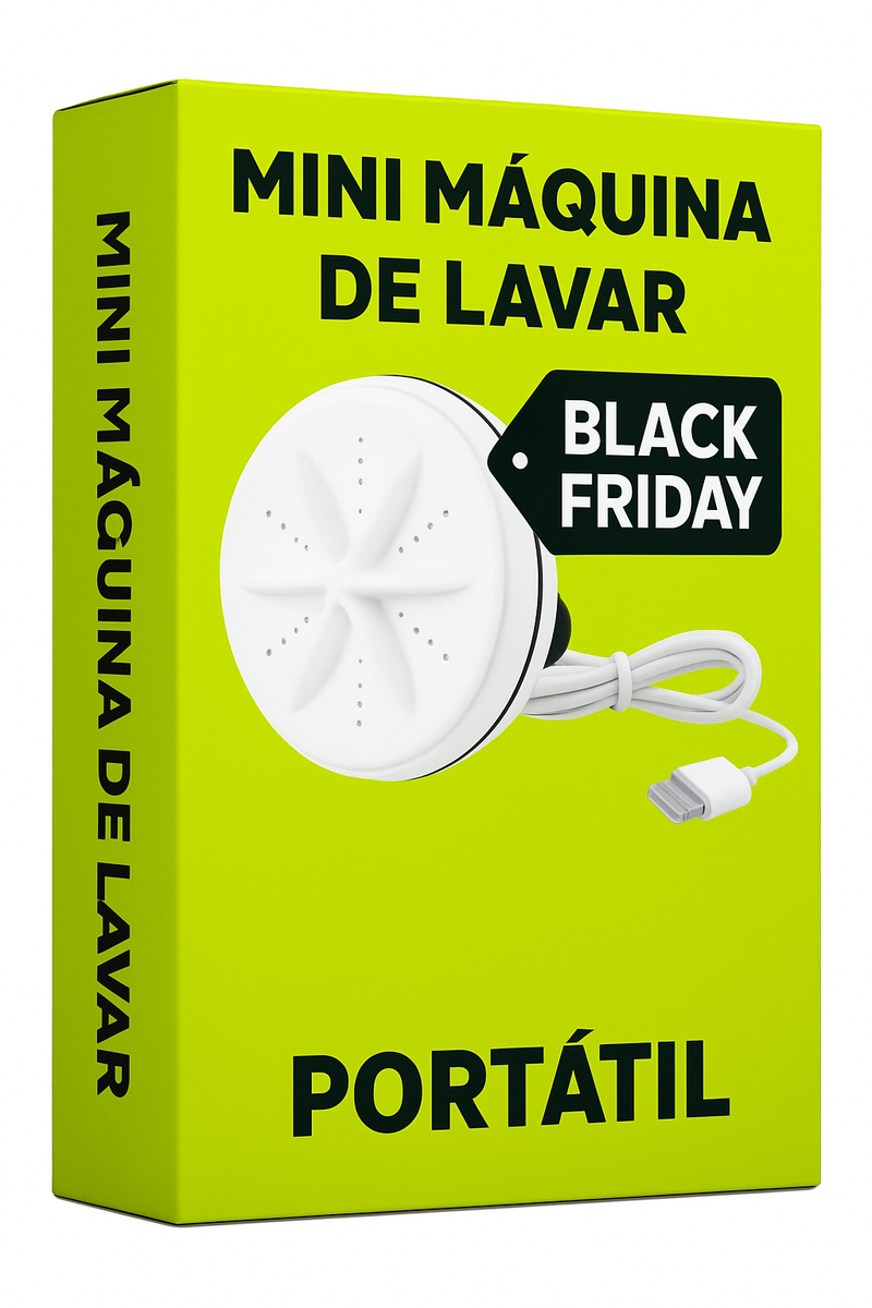Mini Máquina de Lavar Portátil – Lava Roupas em Qualquer Lugar com Praticidade!